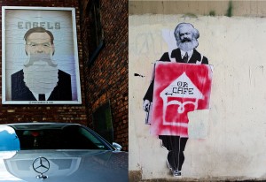 Engels posters in Manchester by David Dunnico